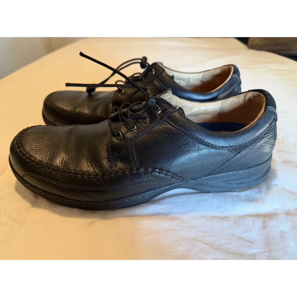 Florsheim Comfortech Men Black Leather Moc Toe Oxford Walking Shoes  12W
